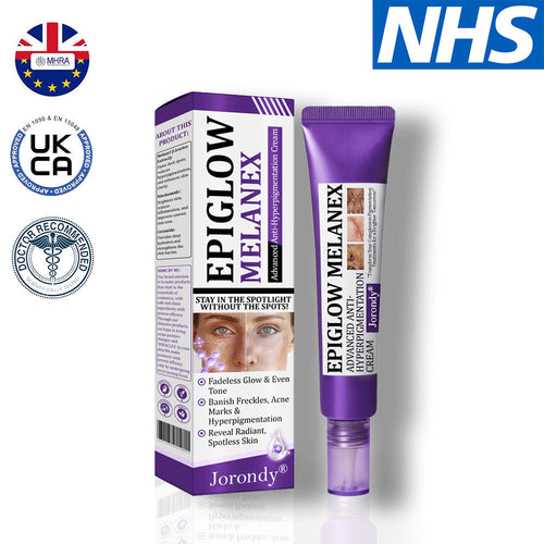 🩷✅ NHS Approved | Jorondy® EPIGLOW MelanEX Advanced Cream – clinically designed to correct face and body pigmentation, including melasma, age spots, sun spots, dark scars, acne marks, underarm darkening, and spider veins.