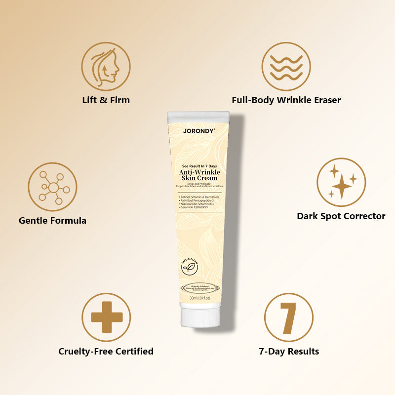 Jorondy® Anti-Wrinkle Skin Cream for Remove Wrinkles, Firms Skin, Whitening - Last Day Sale🔥90% OFF