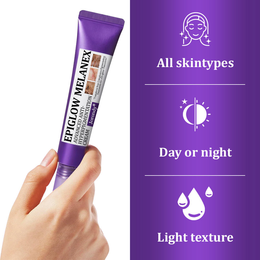 🩷✅ NHS Approved | Jorondy® EPIGLOW MelanEX Advanced Cream – clinically designed to correct face and body pigmentation, including melasma, age spots, sun spots, dark scars, acne marks, underarm darkening, and spider veins.